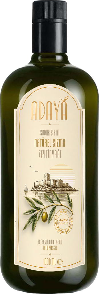 ADAYAĞ 1000 ml Natürel Sızma Zeytinyağı Şişesi